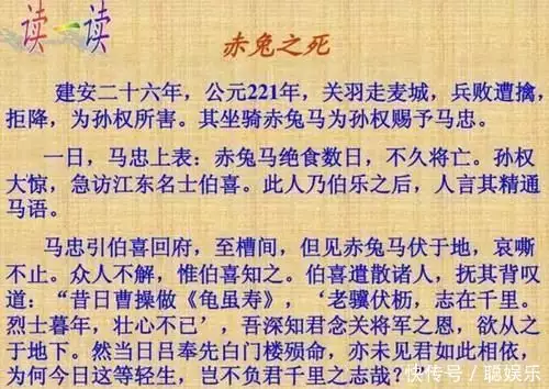 高考文言文满分天花板！《赤兔之死》作文赏析